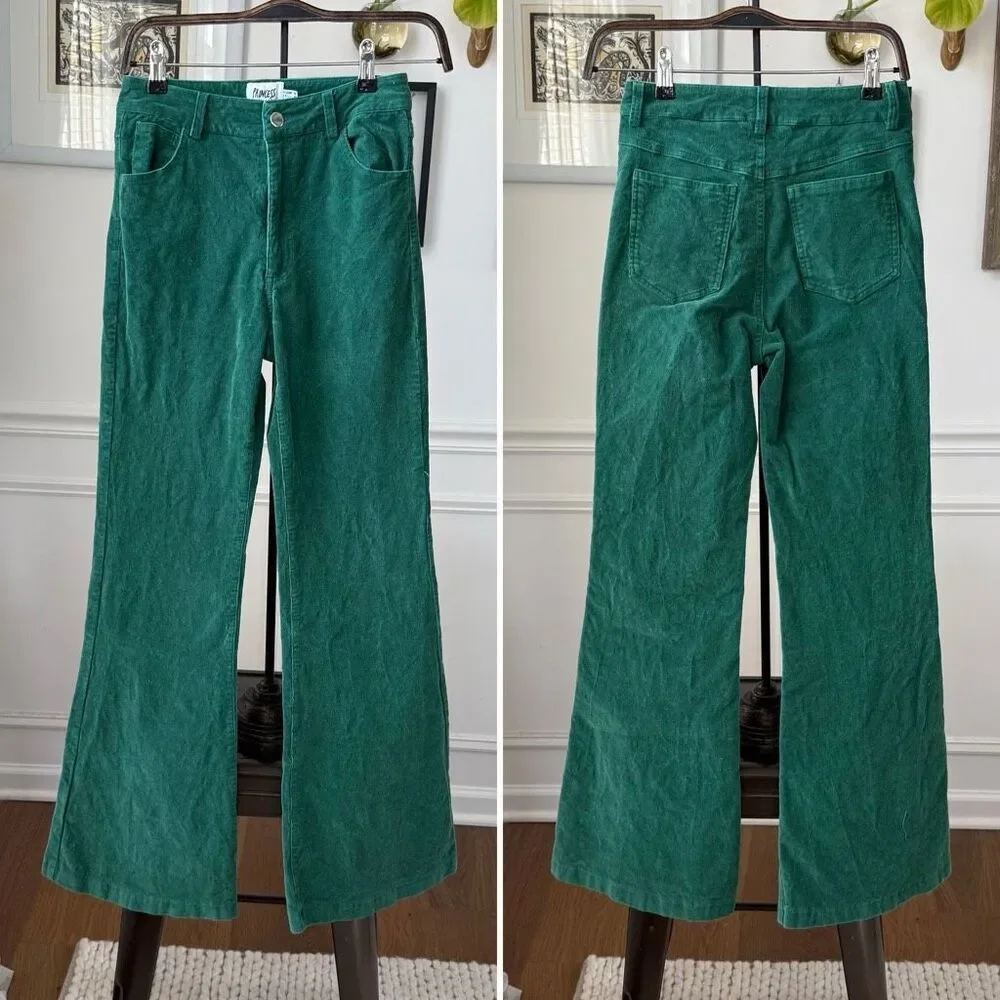 Princess Polly Nadia Fine Wale Corduroy Pants Green $66 4